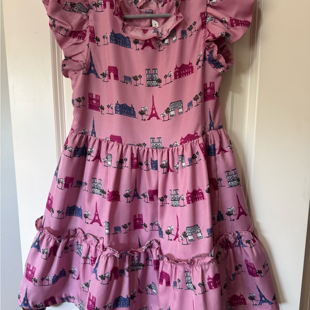 Janie and Jack Pink Parisian Print Dress